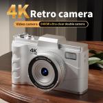4K Retro Digital Camera 3inch Screen Entry-Level Kids Campus HD Zoom Photography