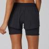 Buy cheap Quick Dry Double Layer Active Yoga Shorts Breathable 2 Pieces Tennis Shorts from wholesalers