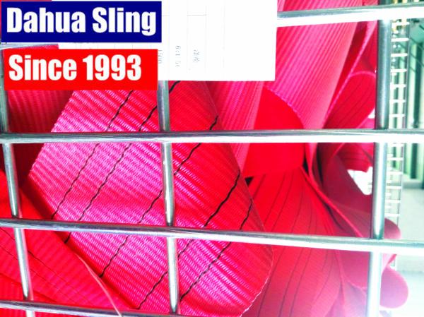 Buy cheap 150 MM 5 Ton Red Heavy Duty Polyester Webbing Roll TUV GS Certificate from wholesalers