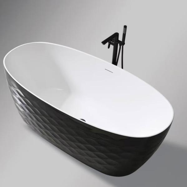 Buy cheap Household Acrylic Black Corner Bathtub Stand Alone Stain Resistant OEM from wholesalers