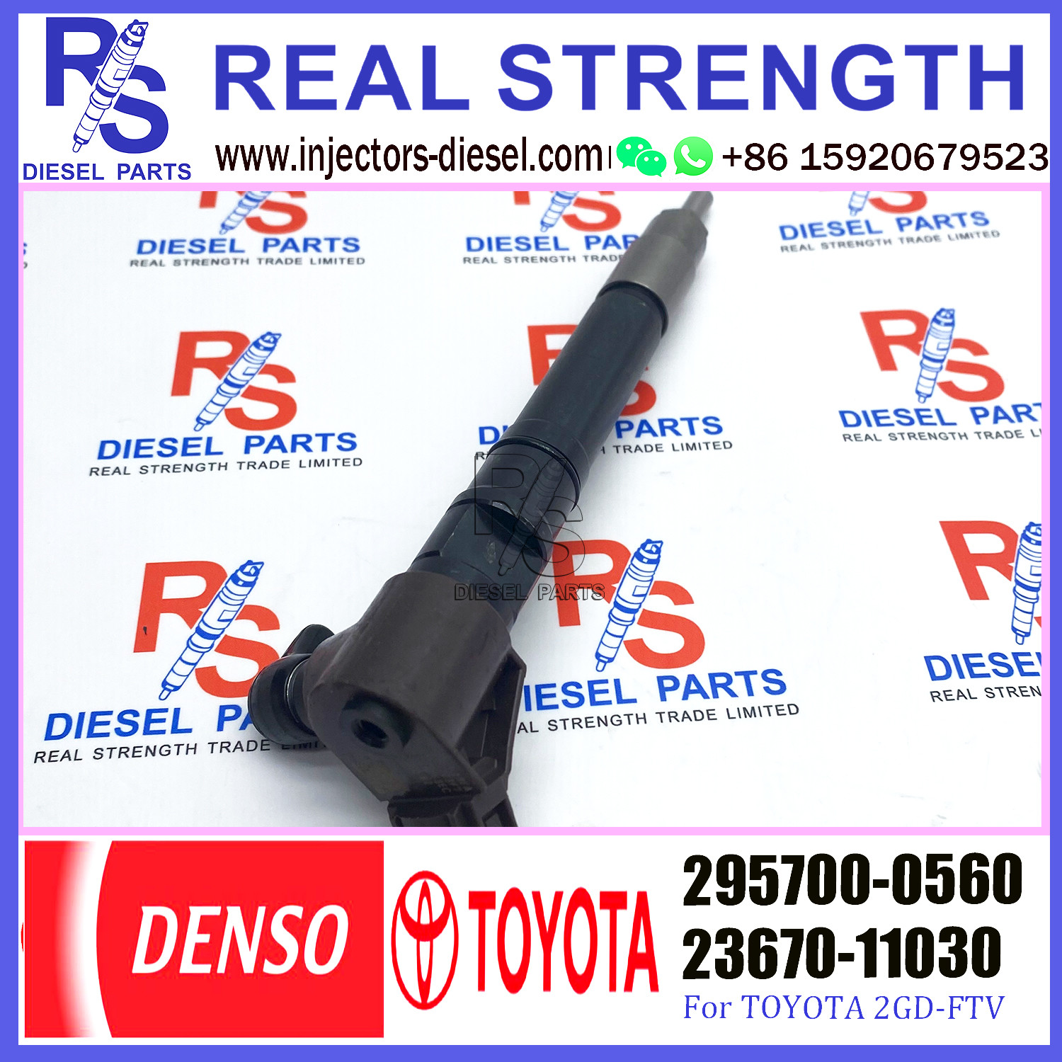 common rail injector 23670-11030 23670-0E020 diesel fuel injector 295700-0090 295700-0560 for TOYOTA 2GD-FTV 2.4