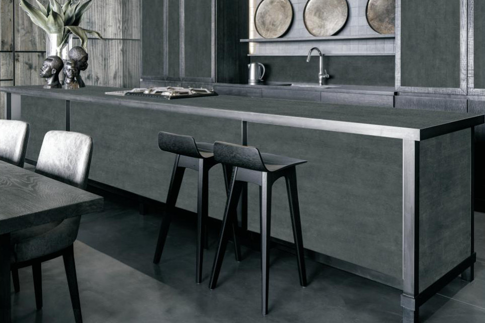 Brooke Grey 1600x3200x12mm Sintered Stone Slabs Wear Resistance
