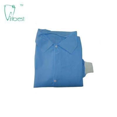 Buy cheap Blue Knitted Cuff Disposable Non Woven Isolation Gown from wholesalers