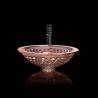 Buy cheap Funnel Shaped Rose Gold Bathroom Sink Crystal Chromed 450mm Length from wholesalers