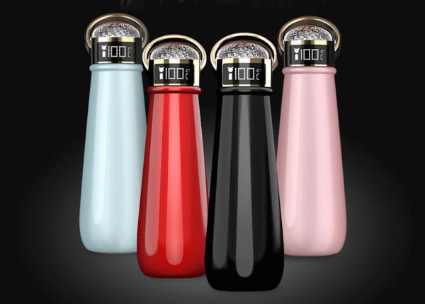 Buy cheap EW-DD3 Crystal diamond LED thermos bottle luxury stainless steel life vacuum cup from wholesalers