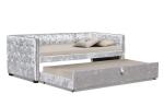 Crush Velvet Upholstered Trundle Daybed