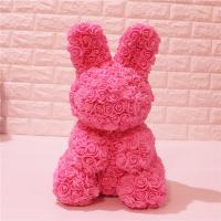 Buy cheap Wholesale Price 40cm height Foam Rose Bunny Artificial Flower Rabbit For Gift product