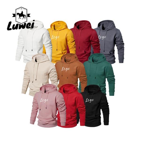 Buy cheap Streetwear Custom Logo Pullover Over Size Bluza Felpe Con Cappuccio Cotton Slim Plain Men's Hoodies & Sweatshirts from wholesalers