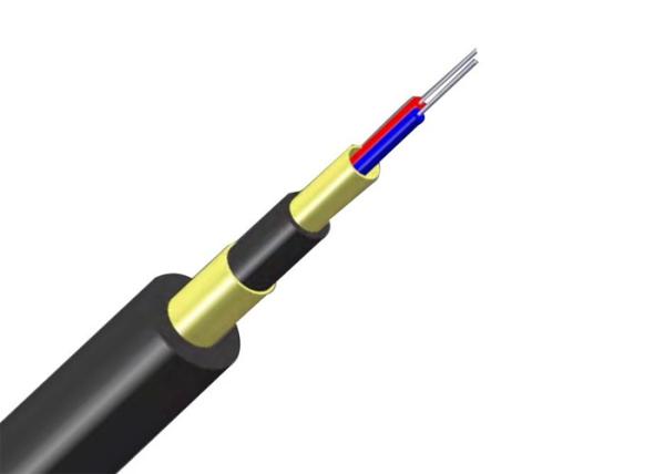 Buy cheap Outdoor 2core Fiber Optic Armoured Cable G657A2 Mini ADSS Power cable Aramid yarn from wholesalers