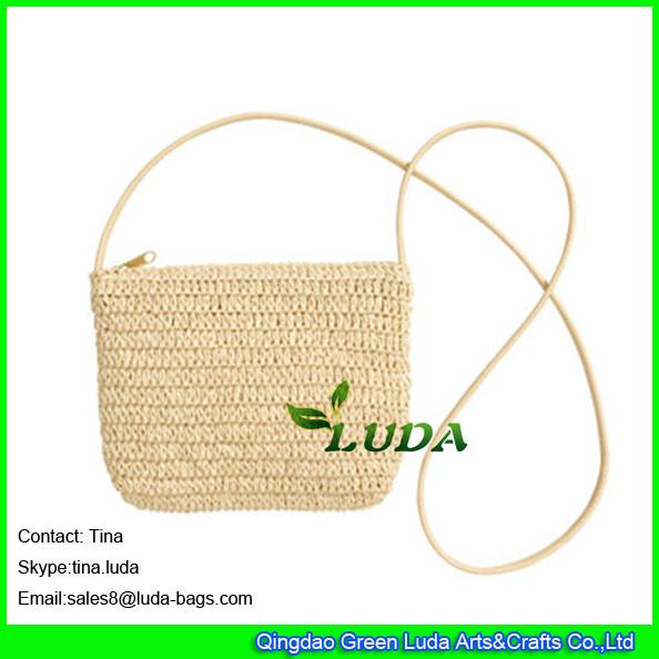 Buy cheap LUDA new design straw crochet bags paper straw crossbody bag from wholesalers