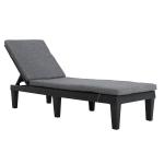 Modern Outdoor Beach Patio Hotel Sun Lounger Chair with Cushion and Stackable