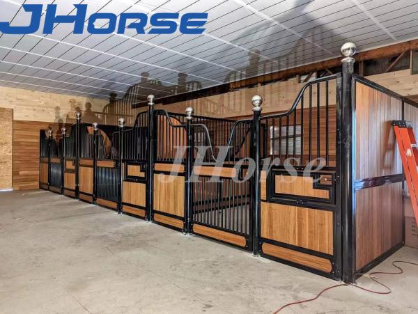 Buy cheap Permanent Equine Bamboo Wood European Horse Stalls 3D Design from wholesalers