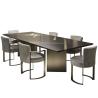Buy cheap 2000mm 29.9" Contemporary Luxury Dining Table , Stainless Steel Mid Century Modern Dining Table from wholesalers