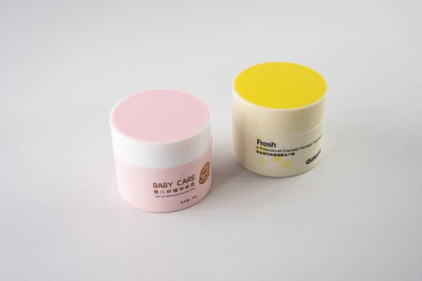 Buy cheap Colorful Smooth Plastic Cosmetic Jars For Personal Care Products Screw Cap from wholesalers