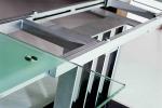 2100mm Length Frosted Glass Dining Table With Extensible Design DT-881