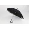 Buy cheap Black Bridal Lace Ladies Windproof Umbrella Fiberglass Frame Custom Colors from wholesalers