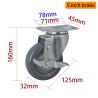 Buy cheap EDL Medium Duty 5inch 150kg Plate TPU Caster by Rigid, Swivel and Brake type from wholesalers