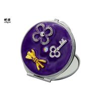 Buy cheap Purple Butterfly Small Compact Mirror For Purse Soft Enamel Fill product