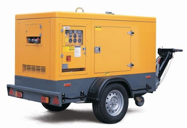 48KW Trailer Mounted Diesel Generator , 4 Stroke 4 Cylinder PERKINS Silent