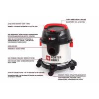 Buy cheap 15L Commercial Wet Dry Vacuum Cleaner With Stainless Steel Porter Cable product
