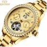 Buy cheap KINYUED Luxury Watch Brands Custom Water Resistant 3ATM Stainless Steel Men Watch from wholesalers