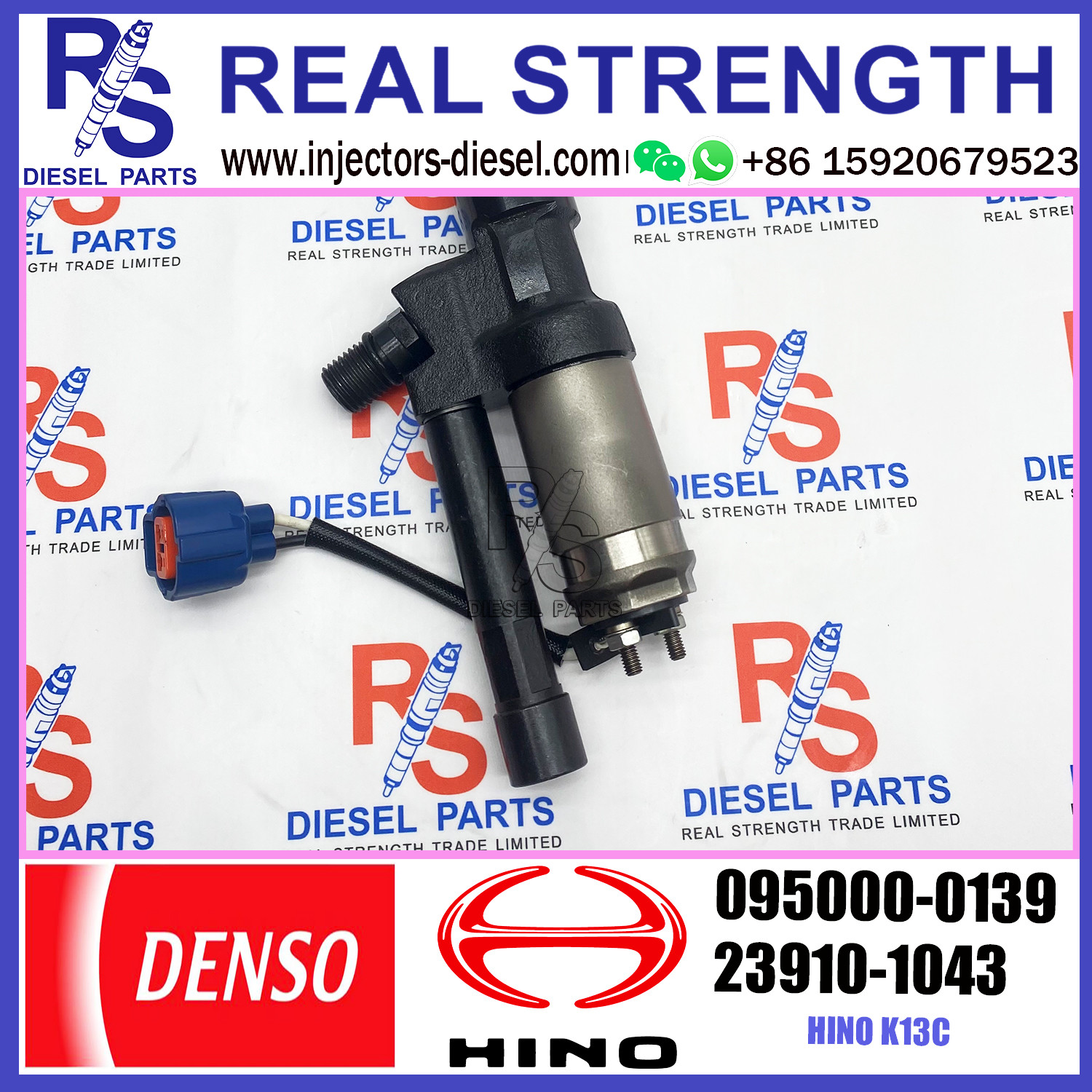 Diesel Fuel Injector Common Rail 095000-0139 095000-0130 For HINO 23910-1043 23910-1040 23910-1041