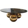 Buy cheap Gold Plated Feet round 36'' Restaurant Marble Table For Hotel from wholesalers