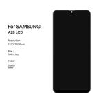 Black A20 A205 LCD Screen Assembly