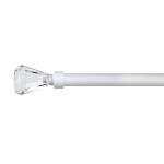 Exquisite Stereoscopic Crystal Curtain Finials With Metal Curtain Rod White
