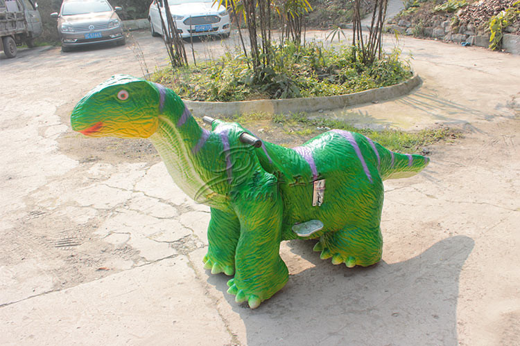 Lifelike Dinosaur Battery Car , Outdoor Coin Operated Kiddie Rides