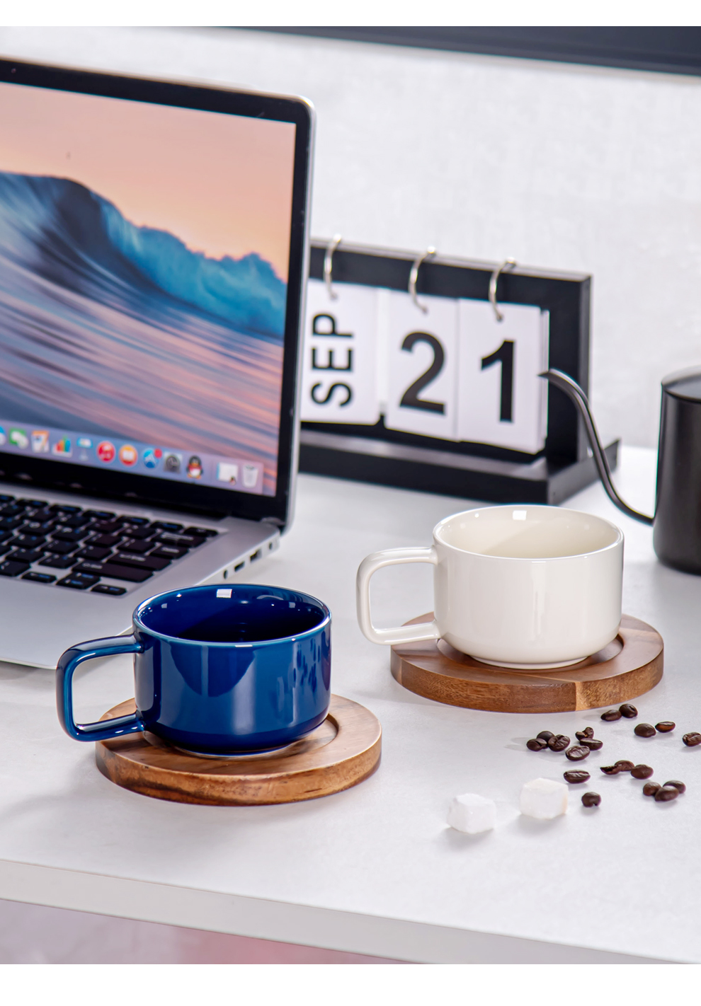 Set Of 12 Pieces Nordic Ceramic Tazas De Cafe Tea Cups And Saucers For Business Gifts