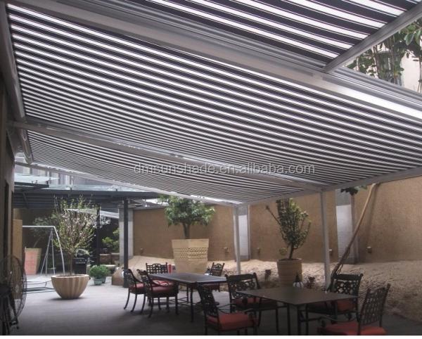 Aluminum Garden Waterproof Awning Motorized Retractable Conservatory