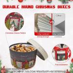 Christmas Gift Boxes With Lids For Presents Round Gift Boxes With Lids Set Of 4