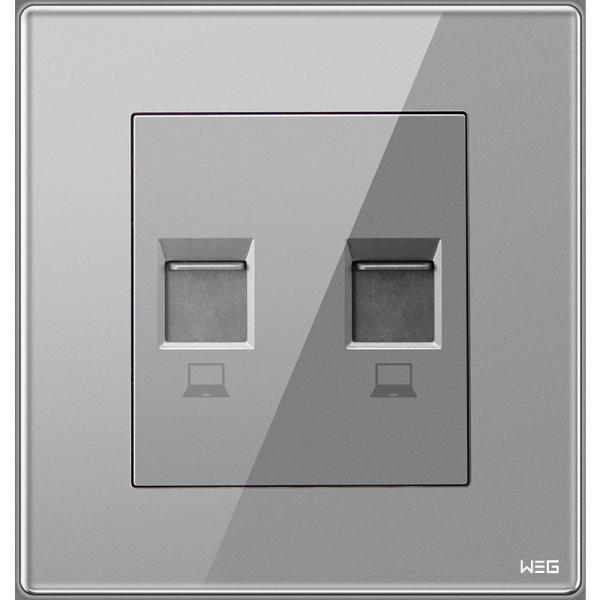 Buy cheap Silver Alloy W8DN Gray 2DN Wall Mounted Plug Socket from wholesalers