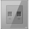 Buy cheap Silver Alloy W8DN Gray 2DN Wall Mounted Plug Socket from wholesalers