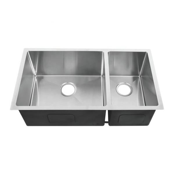 Buy cheap Double Bowl Undermount Stainless Steel Kitchen Sink Radius R10 Coved Corners from wholesalers