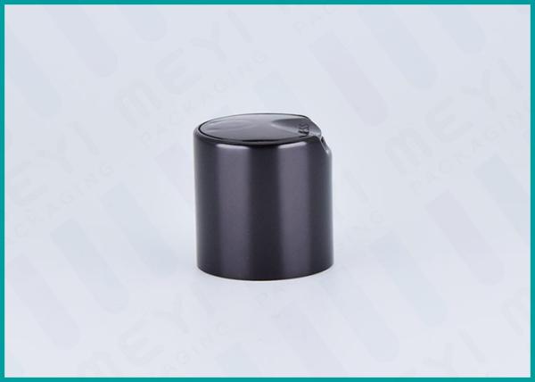 Buy cheap Glossy Black Disc Top Bottle Cap Lids 28/410 Smooth Closure For Hair Cleaner from wholesalers