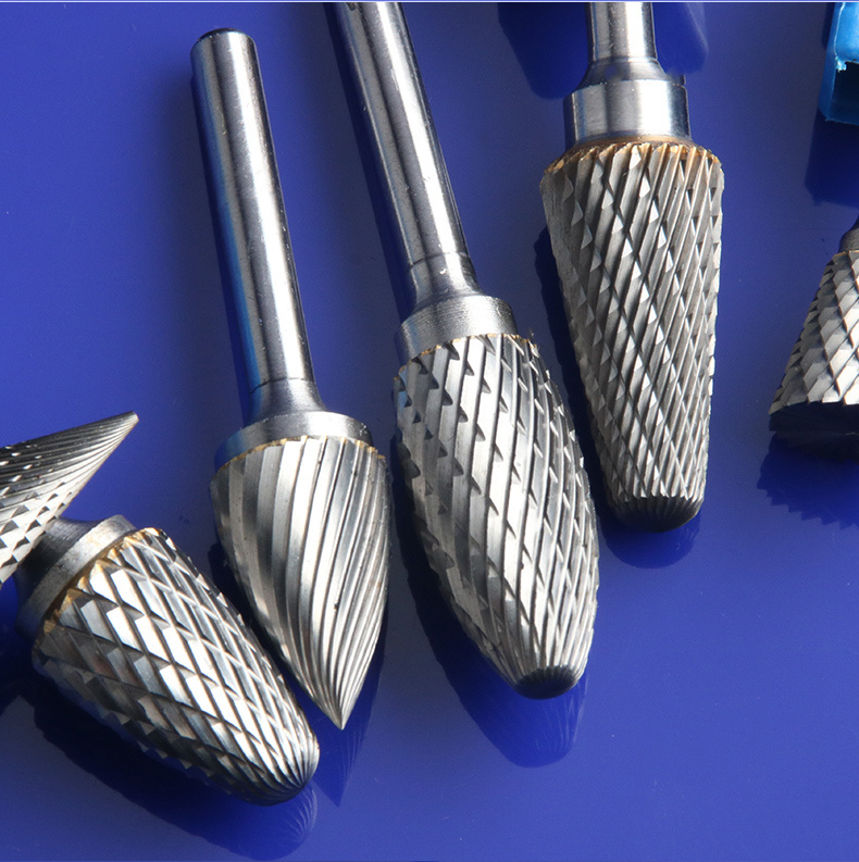 Power Tools 6.35mm Shank Dia Burr Carbide File Tungsten 10PCS Carbide Rotary Set Sf-5 Tungsten Carbide Burrs Set