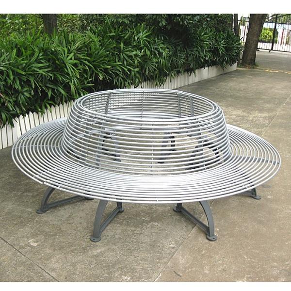 Buy cheap Outdoor Farmhouse Round Tree Benches With Sandblast Zinc Spraying Powder Coating Finish from wholesalers