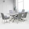 Buy cheap Home Furniture Marble Top Stainless Steel Dining Table 78inchx40inchx30inch from wholesalers