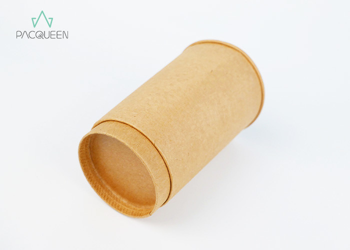 Sleeveless Brown Kraft Paper Coffee Cups , Insulated Disposable Coffee Cups