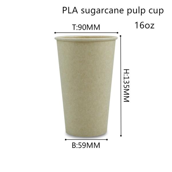 Buy cheap Biodegradable Bamboo Fiber PLA Paper Drinking Cups ISO9001 from wholesalers
