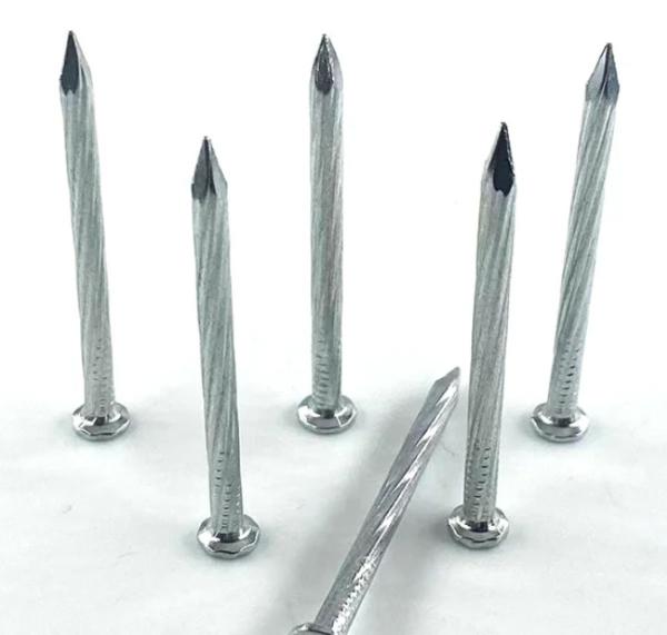 Buy cheap OEM Angular Spiral Steel Nails 45# Carbon Steel Nail Electro Galvanized from wholesalers