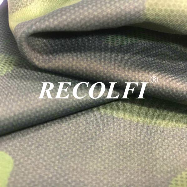 Buy cheap Camo Print Recycled Mesh Fabric Roica Spandex X Lite Weight Top Green Tai Wan Yarns from wholesalers