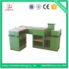 Buy cheap Yellow Supermarket Checkout Counter With Conveyor Belt OEM from wholesalers
