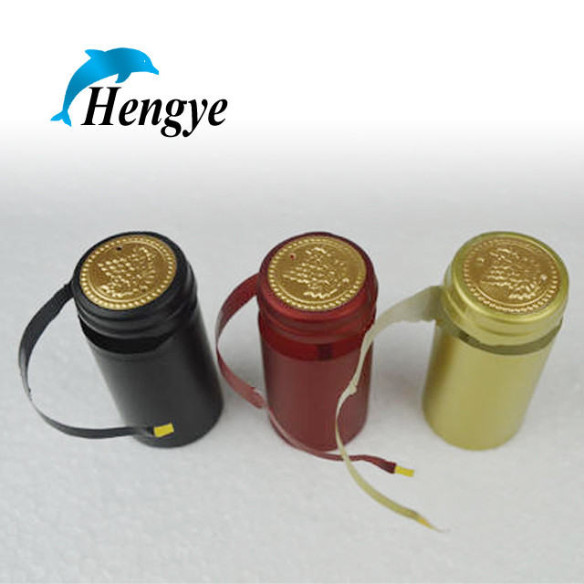 Durable Wine Bottle Shrink Caps PVC Heat Shrink Capsule Anti Slip Embossed