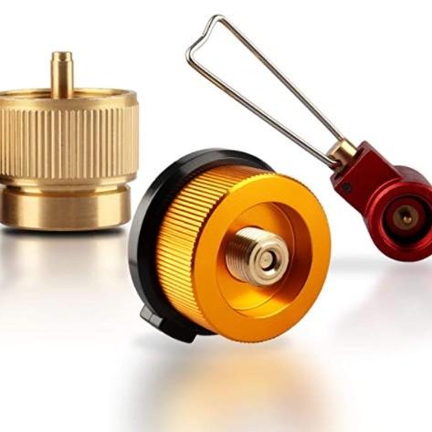 Outdoor Propane Small Tank Input Adapter for Yellow BBQ Camp Stove Burners