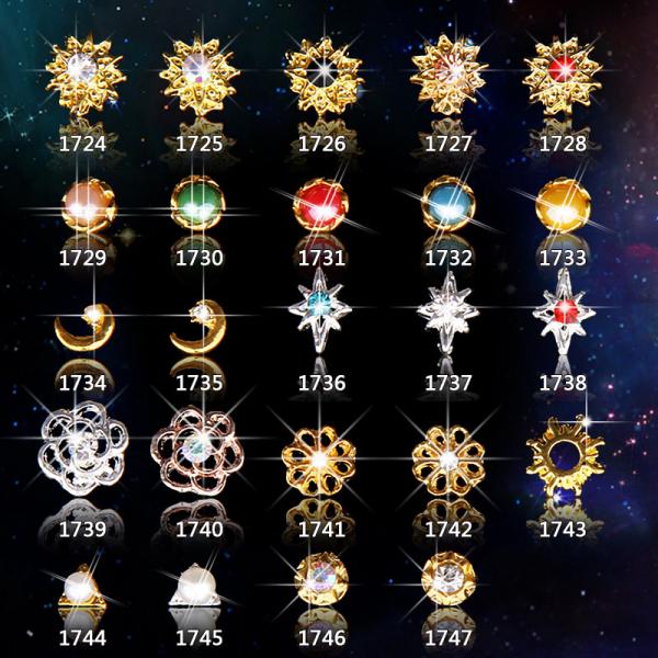 Buy cheap Hot NEW Wholesale Alloy Jewelry 3D Nail Art Jewelry Nail rhinestones Sticker Supplier Number ML1724-1747 from wholesalers