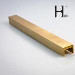 38mm x25mm Brass Extruding U Sections For Window Edging Decorations