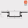 Buy cheap Plasterboard Drywall Aluminum Extrusions For LED Lights Transparent Cover from wholesalers